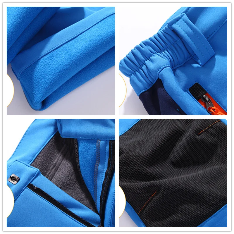 Детские Непродуваемые и водонепроницаемые уличные штаны для мальчиков девочек