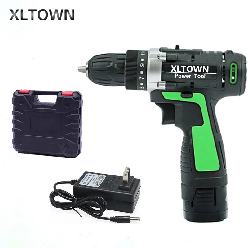 XLTOWN Новинка 16,8 в электрическая дрель, электрическая отвертка, перезаряжаемая литиевая батарея, двухскоростная электрическая отвертка, электроинструменты