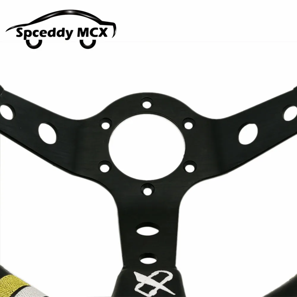 Spceddy MCX 13 дюймов 320 мм гоночное рулевое колесо из натуральной кожи с вышивкой Спорт
