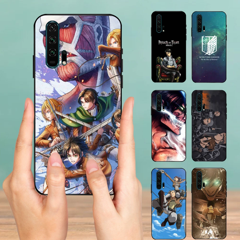 

Phone Case for Huawei Honor V30 Pro Honor V20 30 20 10 Honor9X 9XPro Colorful Matte Attack on Titan Mikasa Cool Fight Mobile