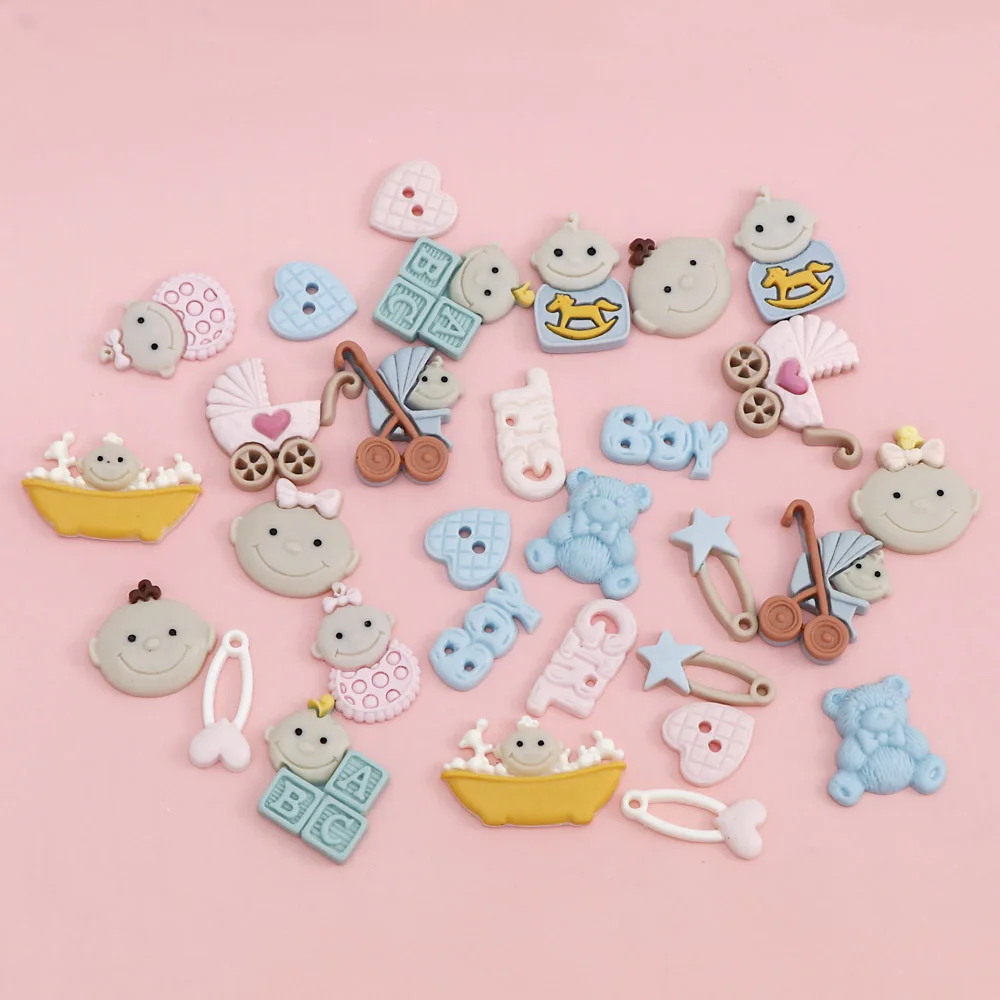 20 шт./компл. милые Kawaii украшение душевой кабины плоские пластмассовые Кабошон DIY Скрапбукинг полимерные кабошоны аксессуары детский бант для волос