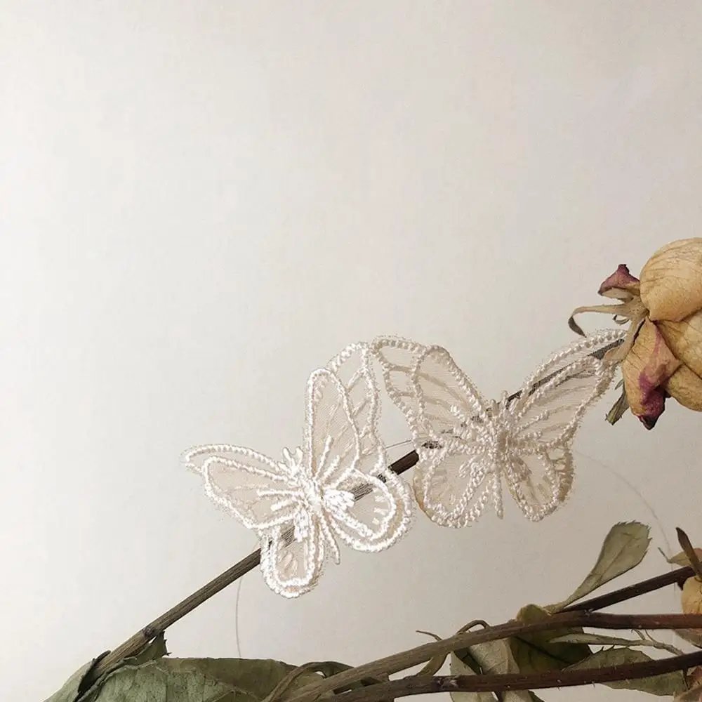 Шикарный корейский чокер ожерелье цепочка с бабочкой Милая Вышивка элегантный