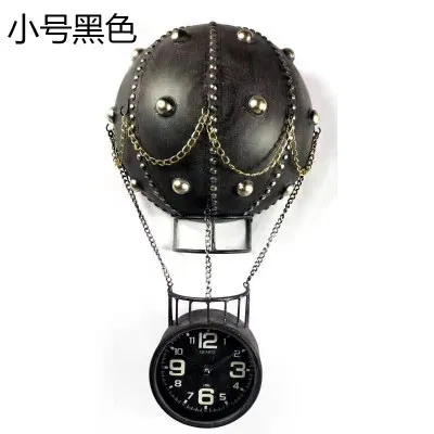48x26cm black Креативные железные баллон, настенные украшения, железные антикварные барные настенные часы, украшение для детской комнаты, украшения в винтажном стиле, детские украшения - Цвет: 48x26cm black