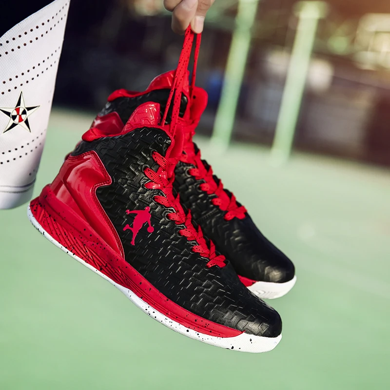 

Men's High Top Basketball Shoes Men's Air Cushion Light Basketball Shoes Antiskid Breathable Fitness Sports Basketball Shoes