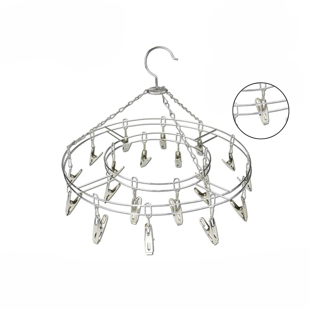 20*36 см сушилка из нержавеющей стали с 20 зажимами бытовая вешалка для одежды