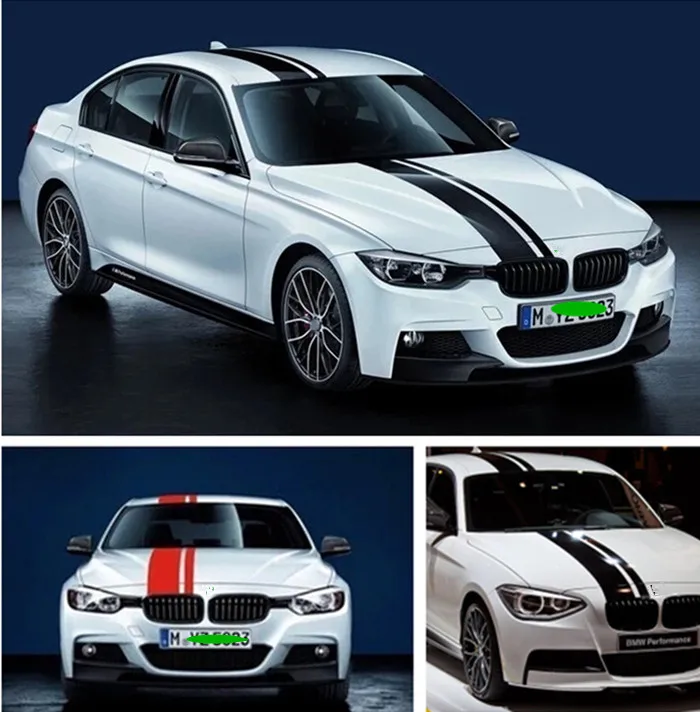 Виниловая наклейка для BMW E46 E90 F30 Audi A3 A4 A6 A5 1 комплект|for bmw|car hooddecal sticker |