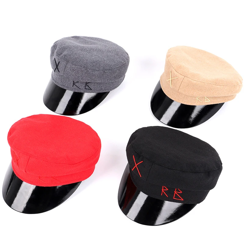 Хепберн бренд для мужчин и женщин Военная Кепка вышивка хлопок восьмиугольная