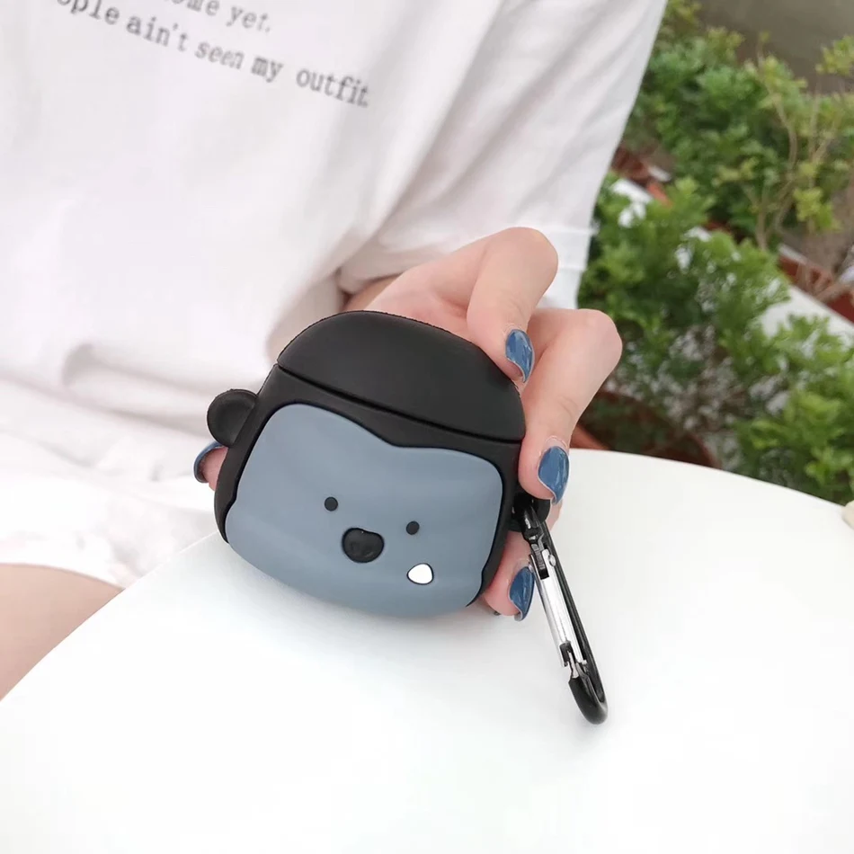 924 3D чехол для наушников s для AirPods 2 Чехол милый эльф мяч мультфильм для Apple Air Pods Защитная крышка для Earpods чехол для наушников кольцевой ремешок - Цвет: 924