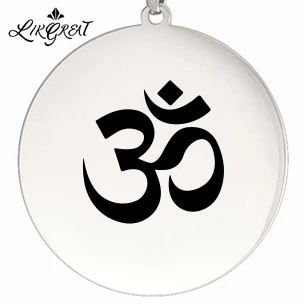 

LIKGREAT OHM Buddha Lotus Mala Yoga Chakra OM Pendants Necklaces Women Men Handmade Fashion Trendy Talisman Amulet Jewelry Gifts