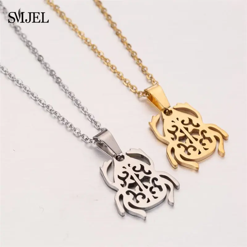 SMJEL египетское ожерелье с подвеской скарабей кулон Жук геометрической формы из