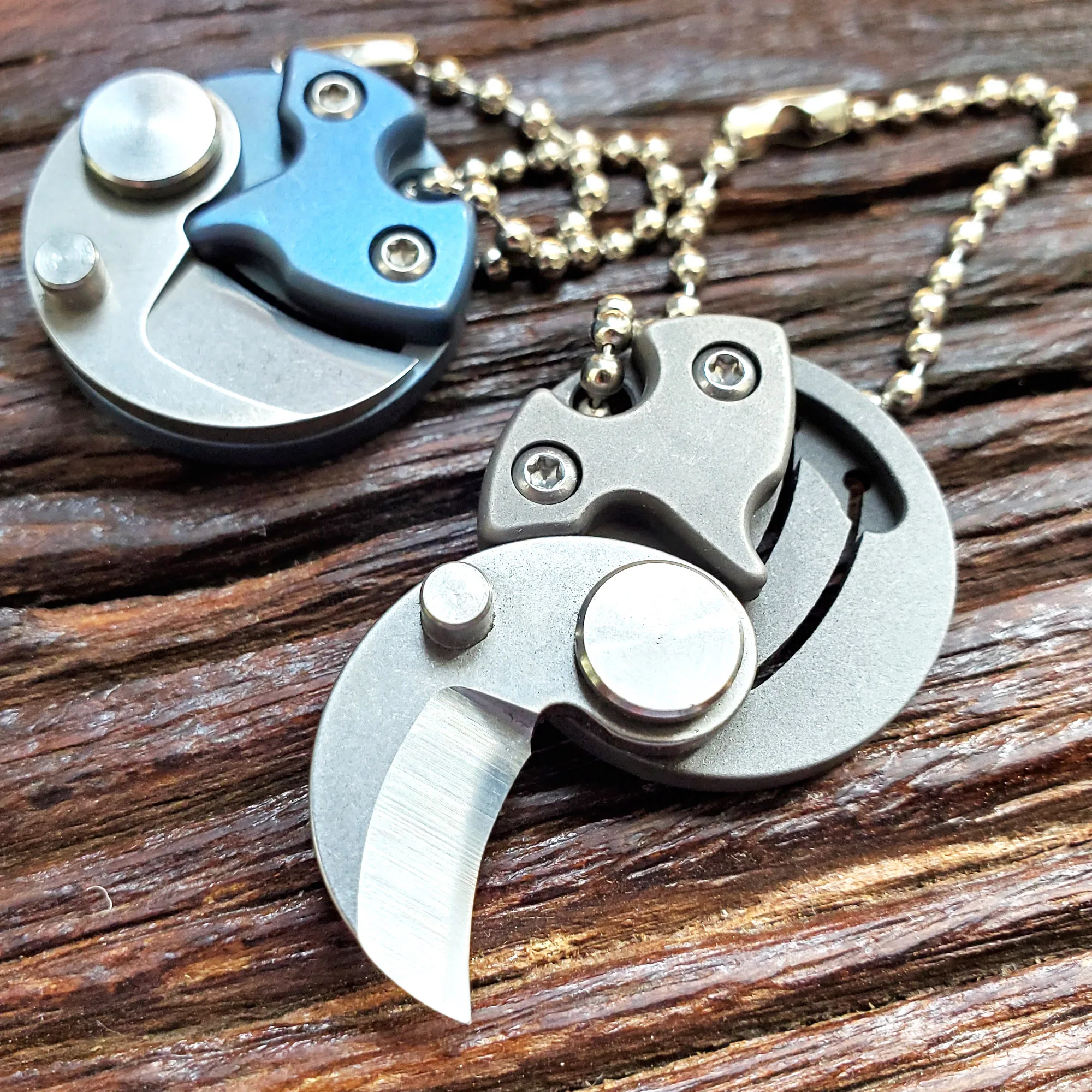 Нож JSSQ для выживания на природе титановый складной карманный мини клинок D2 с