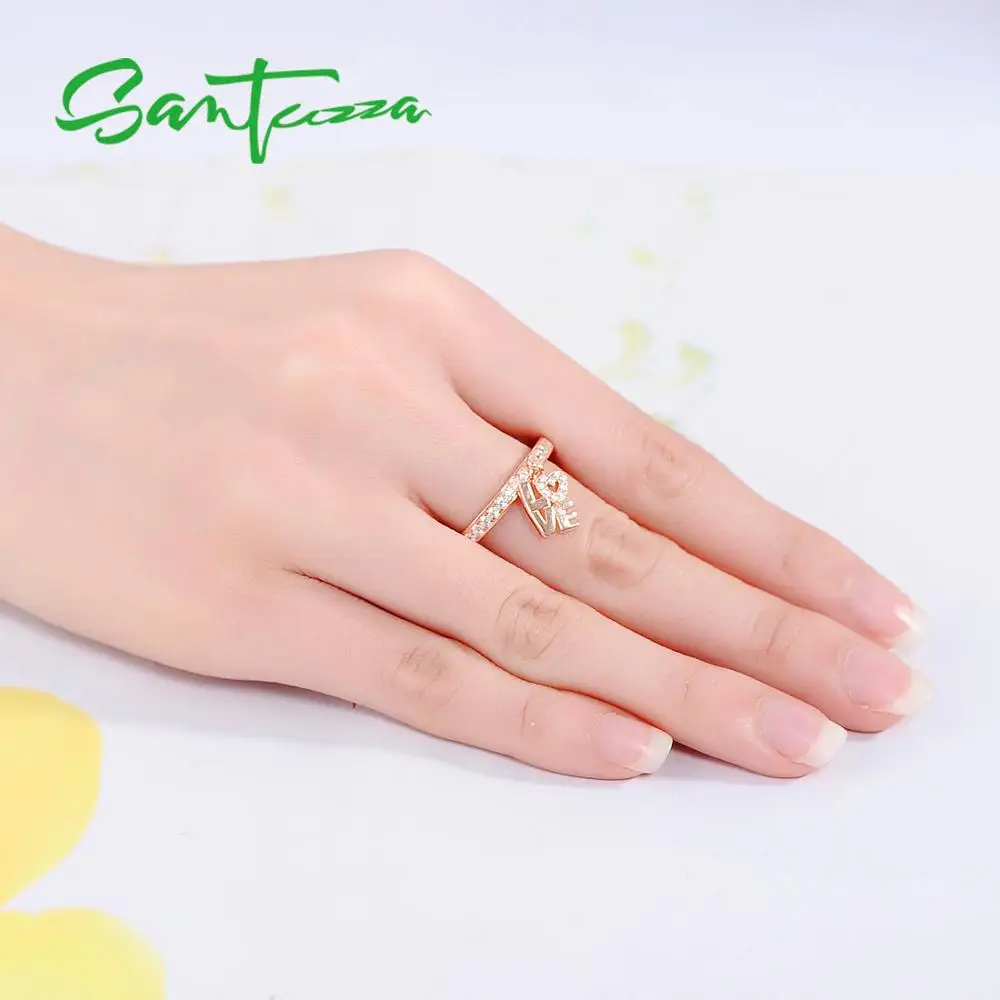 Женское серебряное кольцо SANTUZZA из стерлингового серебра 925 пробы с кубическим