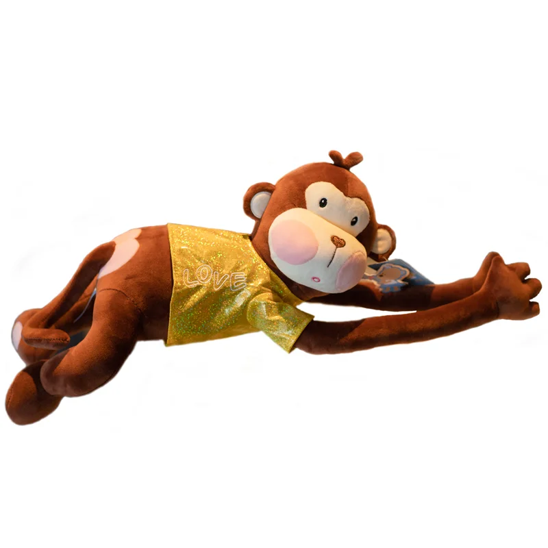 Мягкая игрушка обезьяна с длинным хвостом кукла мягкая плюшевая Успокаивающая