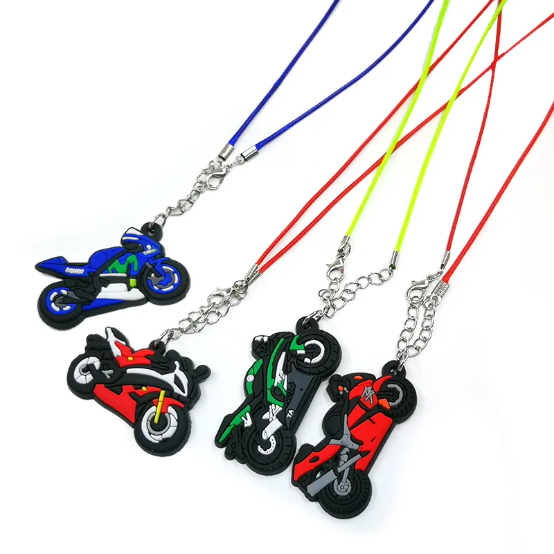 

1PCS PVC 2021 new Neckwear motorcycle anime necklace fashion style Rope chain creative jewelry men women couple creative gift