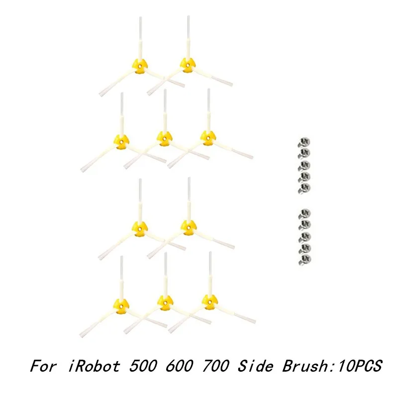 

10PCS Washable Side Brush Accessroies kit for iRobot Roomba 500 600 700series 528 651 680 690 760 780 Robot Vacuum Cleaner PartS