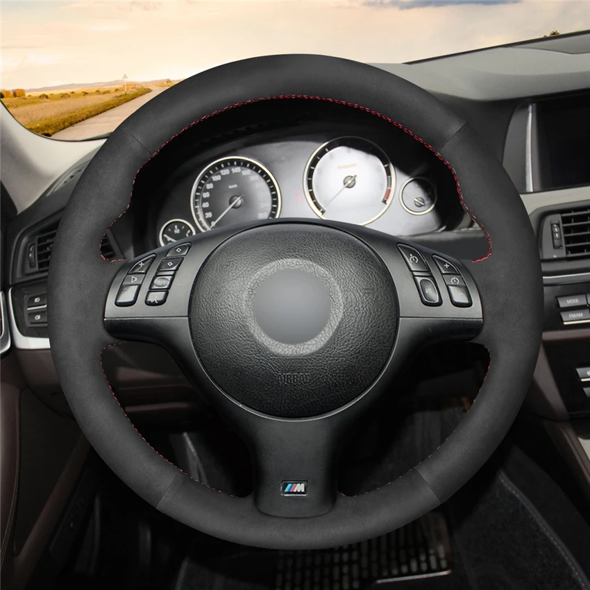 MEWANT Мягкая прочная черная замшевая ручная обмотка для BMW E46 E39 330i 540i 525i 530i 330Ci M3
