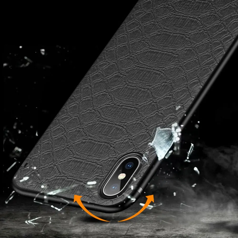 Кожаный чехол KISSCASE с текстурой крокодила для iPhone 11 Pro Max X XR XS Funda 6 6S 7 8 Plus Магнитный