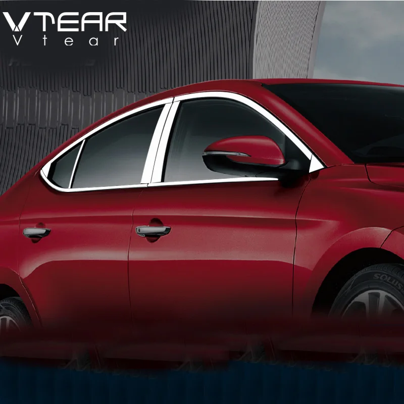 Vtear для Hyundai Elantra оконная отделка крышка Украшение внешняя Нержавеющая сталь