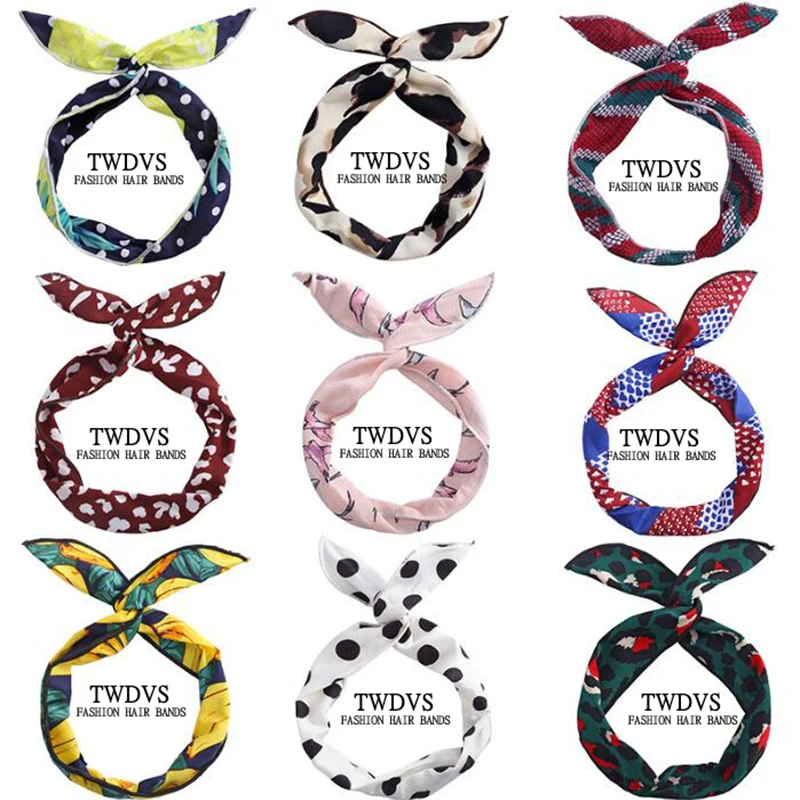 Женская повязка на голову с перекрестным бантом шифоновые аксессуары для волос