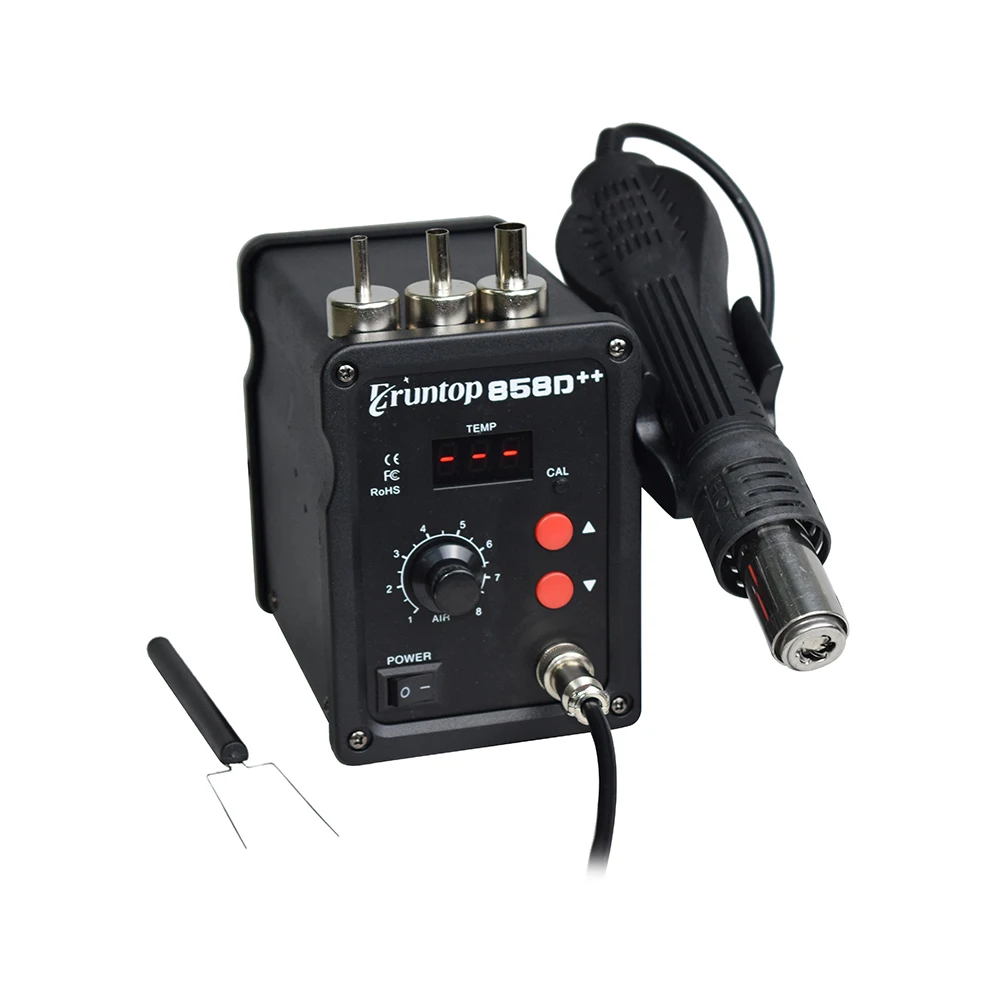 Черный 700 Вт 858D++ ESD паяльная станция светодиодный цифровой SMD паяльник горячий воздушный пистолет обновлен от 858D 858D