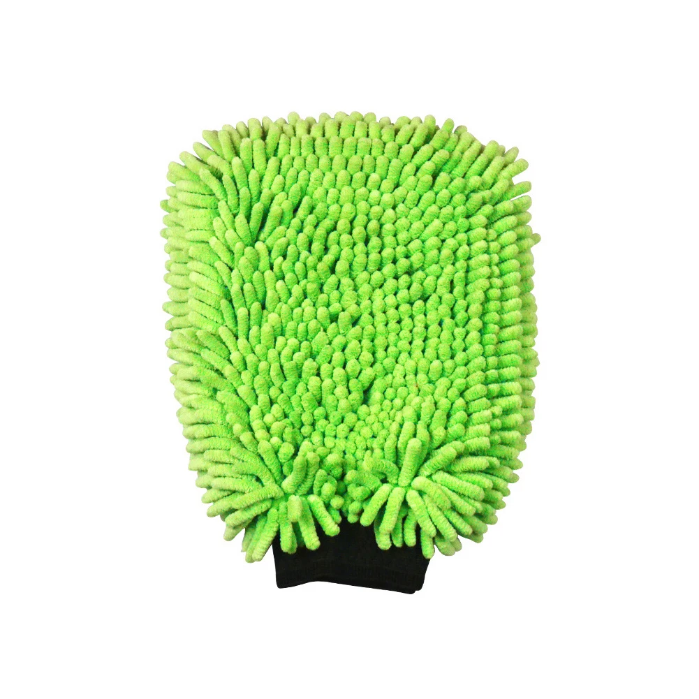 

New upgrade 2 in1 Ultrafine Fiber Chenille Microfiber Car Wash Glove Mitt Soft Mesh backing no scratch for Car Wash and Cleaning