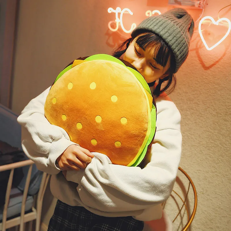Плюшевая игрушка мультяшная Подушка с гамбургерами детская фигурки подарок на