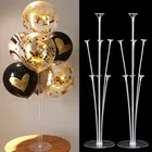 Воздушный шар стенд Поддержка 7 трубки для воздушных шаров, подставка держатель Свадебные украшения помощи Мубарак Baby Shower Девушка С Днем Рождения вечерние поставки