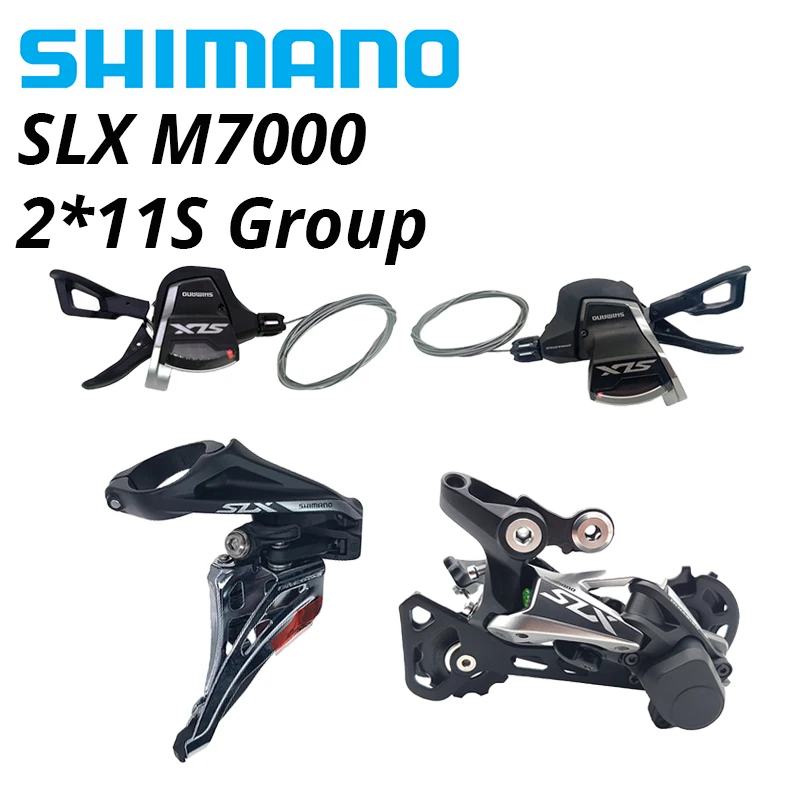 Передний переключатель передач SHIMANO DEORE SLX M7000 11s Group 2*11s SL правый и левый рычаг