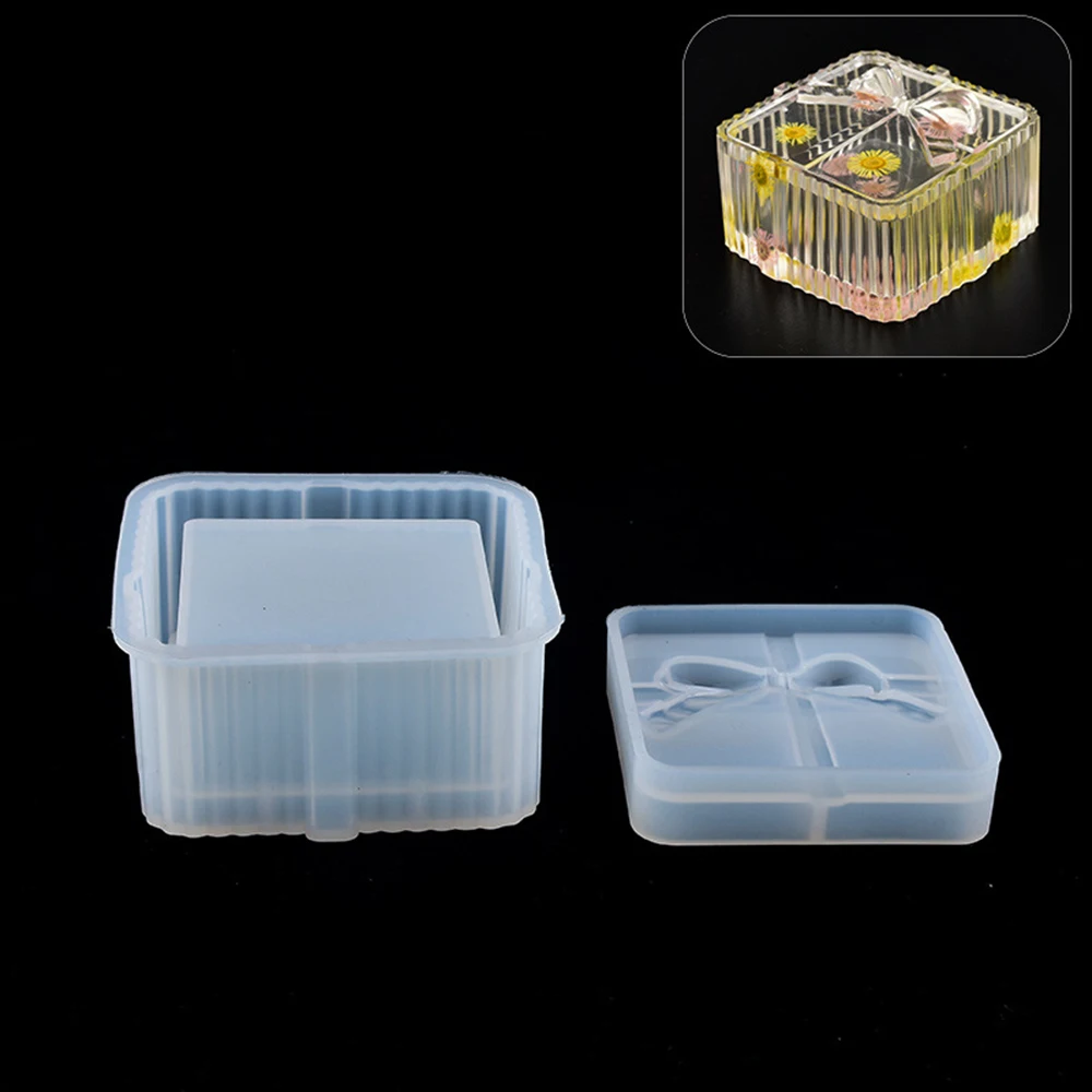 Подарочные коробки силиконовые формы с лентами драгоценные в форме сердца