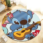 Детский игровой коврик Disney Lilo  Stitch, круглый коврик 100 см для гостиной, большой спальни, коврики, нескользящий напольный коврик