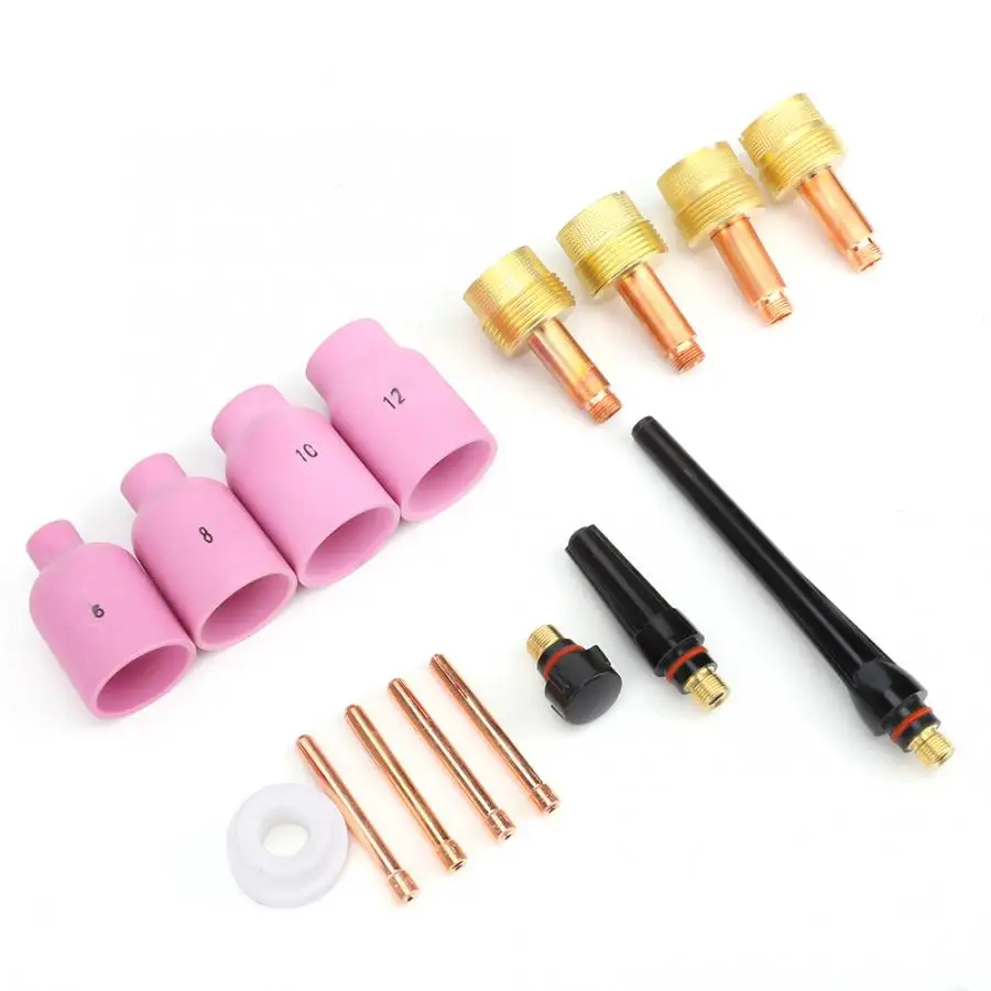 Набор аксессуаров для сварки TIG 16 шт. набор больших газовых линз фонарь 17/18/26 T7