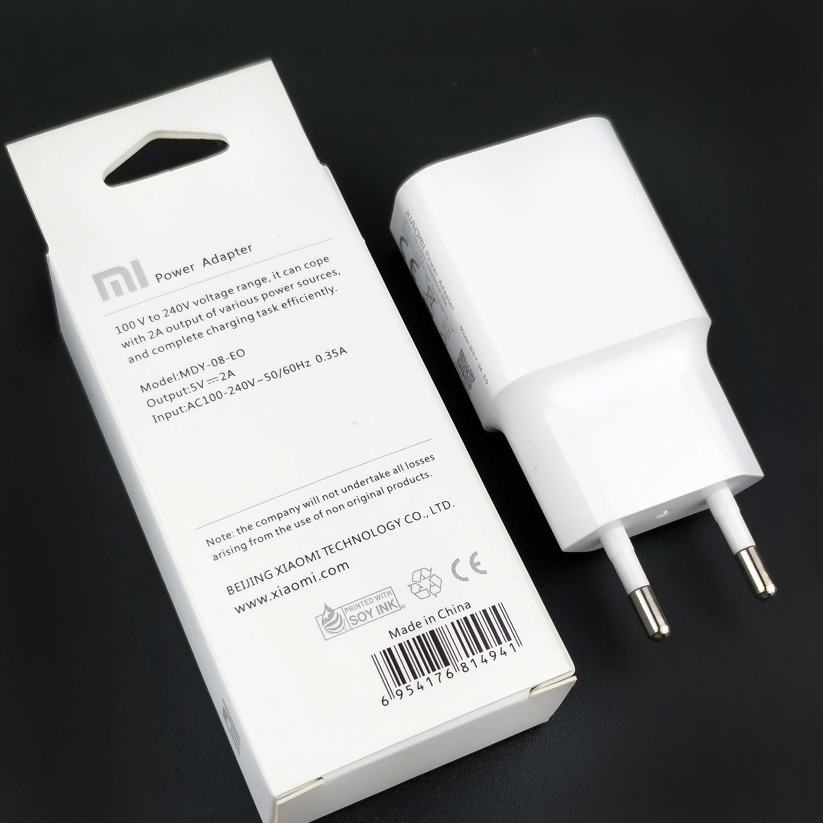 Оригинальное зарядное устройство redmi Note 4X 10 Вт EU дорожный кабель Micro usb зарядный