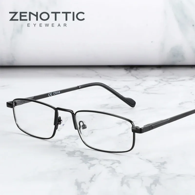 Очки ZENOTTIC мужские с прозрачными линзами маленькие узкие прямоугольные в