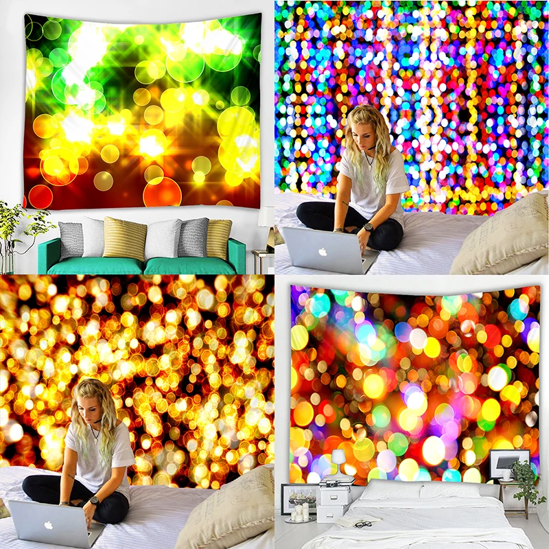 

3D Colored Balls Background Wall Tapestry Wedding Birthday Party Nordic Home Living Room Wall hanging Decorations Wholesale Hot