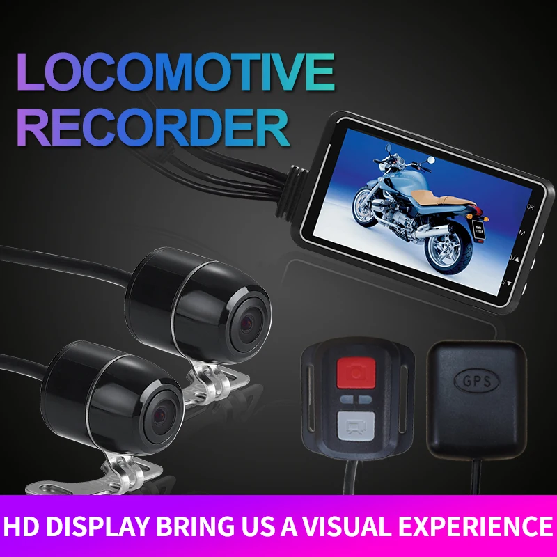 Мотоцикл dash cam 3 &quot1080p hd шлем мото велосипед мотоцикл WiFi двойная камера