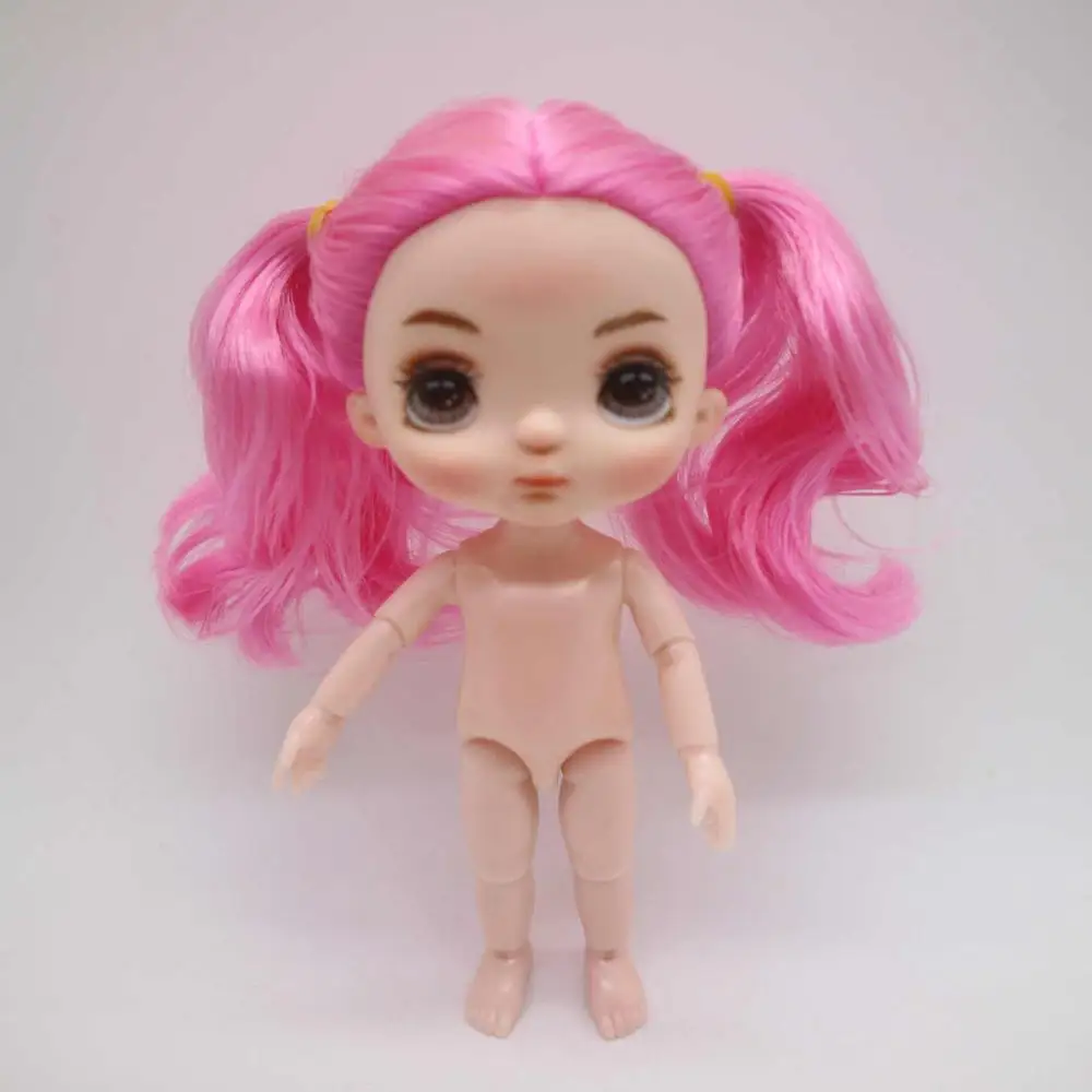 Nude doll make up 18 Индивидуальные лица для кукол holal, 16 см куклы как holal куклы, волосы можно выбрать - Цвет: Nude doll make up 18