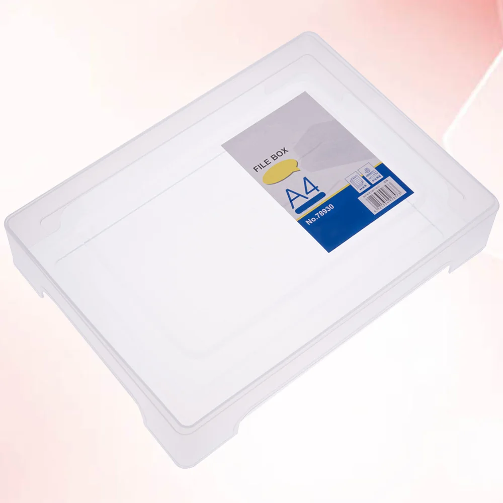 

A4 File Box Transparent File Box Folder Documents Box Document Organizer Paper File Folder Paper Folder