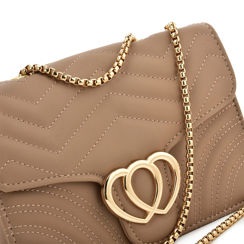 

Trend new ladies armpit chain bag fashion luxury chain soft leather slung small square bag