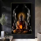 Буддистские религиозные постеры и принты на стену Бога Будды, искусство, статуя Будды, искусственная живопись