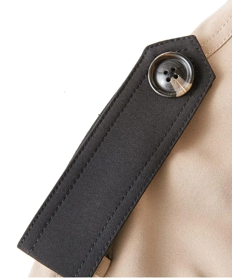 

Mens trench coats Color matching man short coat loose men clothes autumn winter overcoat long sleeve 2020 new designer