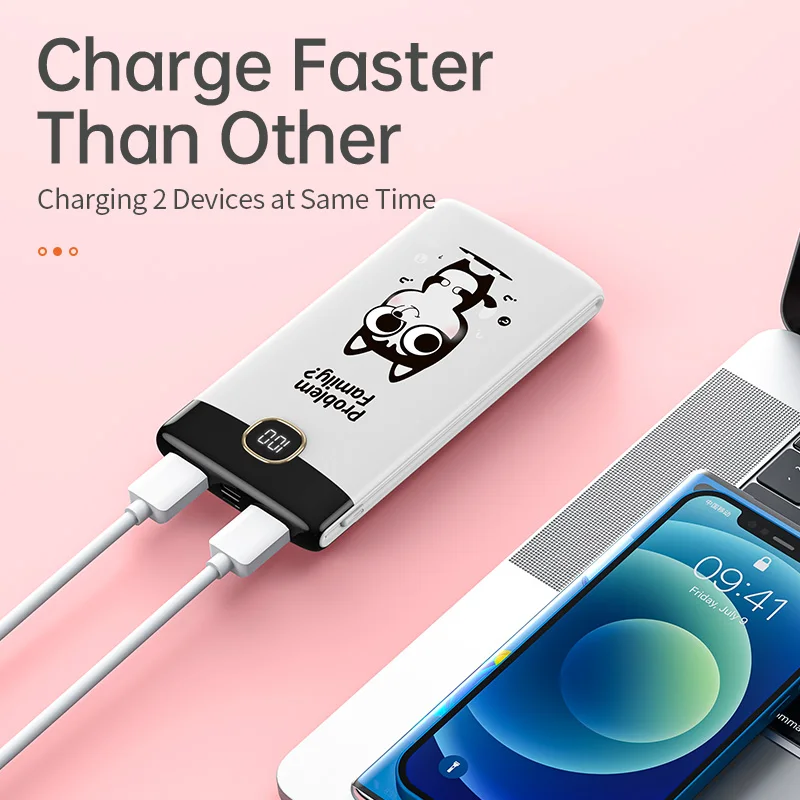 basike power bank for iphone portable charger cute powerbank for xiaomi external battery bank for gfit poverbank for phone huawe free global shipping