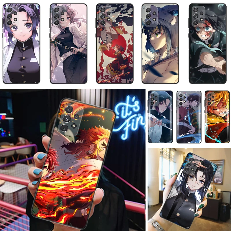 

Demon Slayer Kamado Tanjirou Kamado Nezuko Kimetsu No Yaiba Agatsuma Zenitsu Phone Case For Samsung Galaxy A52 A72 4G 5G Funda