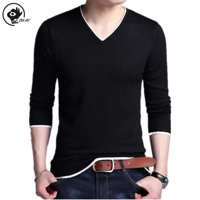 Маленький мужской свитер с каплями дождя пуловеры мужские свитера v образным