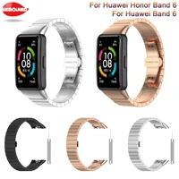 stainless steel straps for huawei band 6 smartwatch bands bracelet replacement watch straps for huawei honor band 6 metal correa