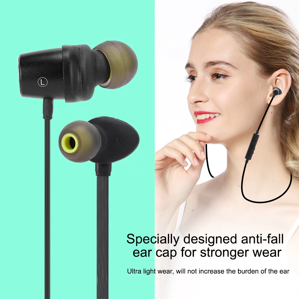 WT30 Беспроводной шейным Bluetooth наушники спортивные металлический магнит музыки