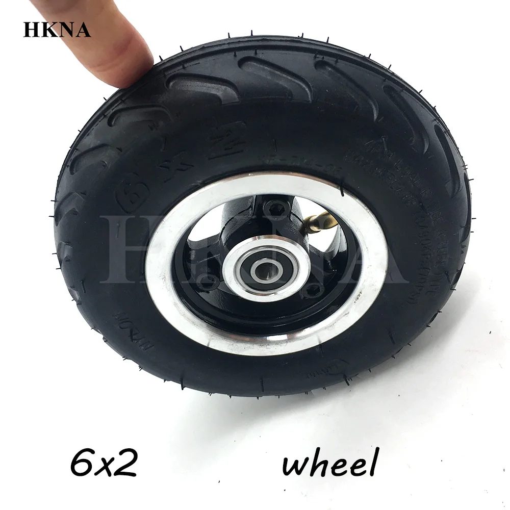 

6X2 Inflation Tire Wheel Use 6" Tire Alloy Hub 160mm Pneumatic Tyre Electric Scooter F0 Pneumatic Wheel Trolley Cart Air Wheel