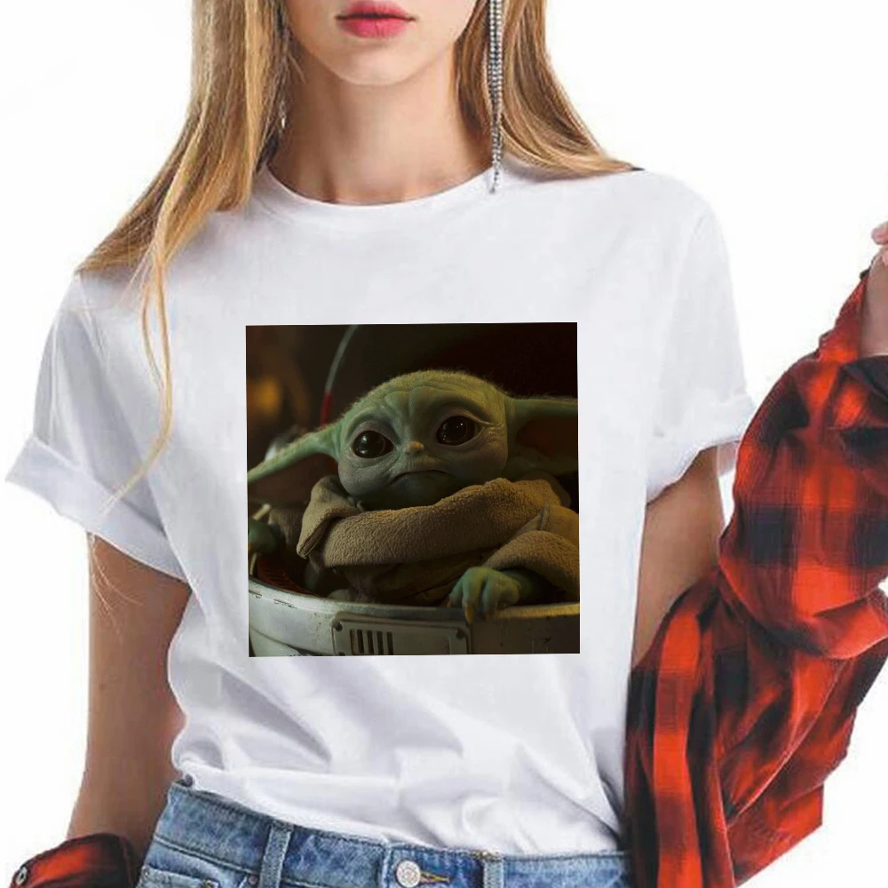 

Baby Yoda T-shirt Clothes for Teens Women Disney Clothing Young Popular Loose Casual Girls Summer Top Short Sleeve Mandalorian