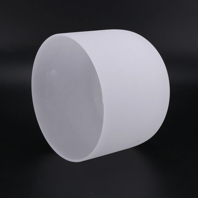 

8 Inch 432Hz Singing Bowl Perfect Sound Note Chakra Frosted Quartz Crystal Meditation with Rubber Ring