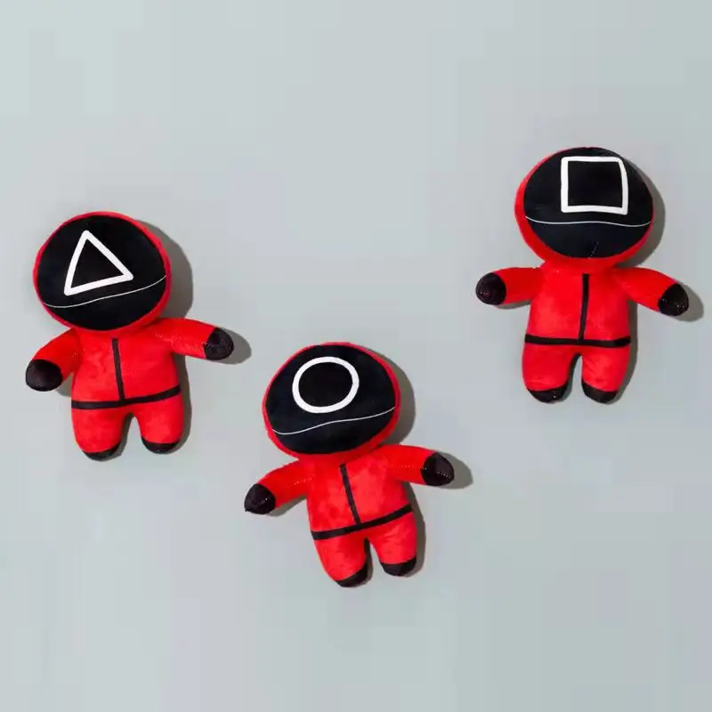 

Squid Game Plush Toy Sound Decompression Toy Korean Fun Cartoon Squid Game Character Set Halloween Christmas Gift for Children