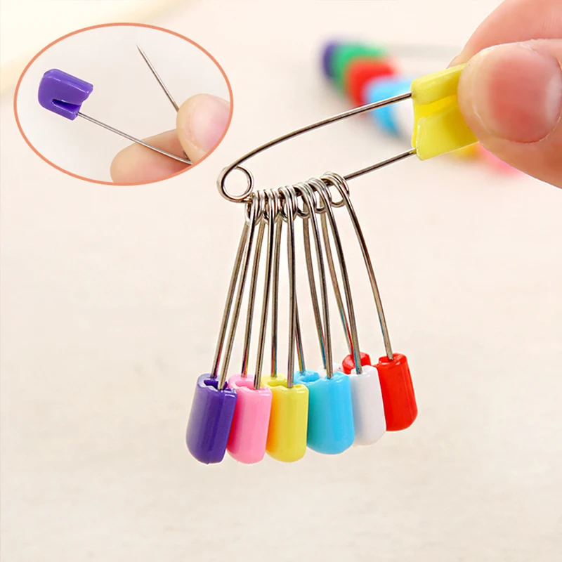 Пластиковые штифты безопасности головы DIY Швейные Детские Тканевые пеленки замок брошь скоба с иголками большая безопасная маленькая брошь аксессуары для одежды